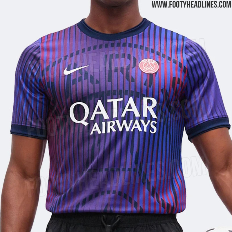 3 New Images of PSG 26-27 Away Pre-Match Shirt Leaked