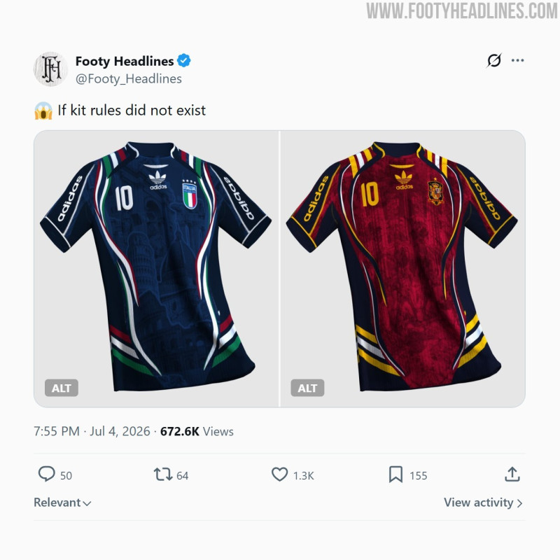 E se le regole sulle maglie da calcio non esistessero?