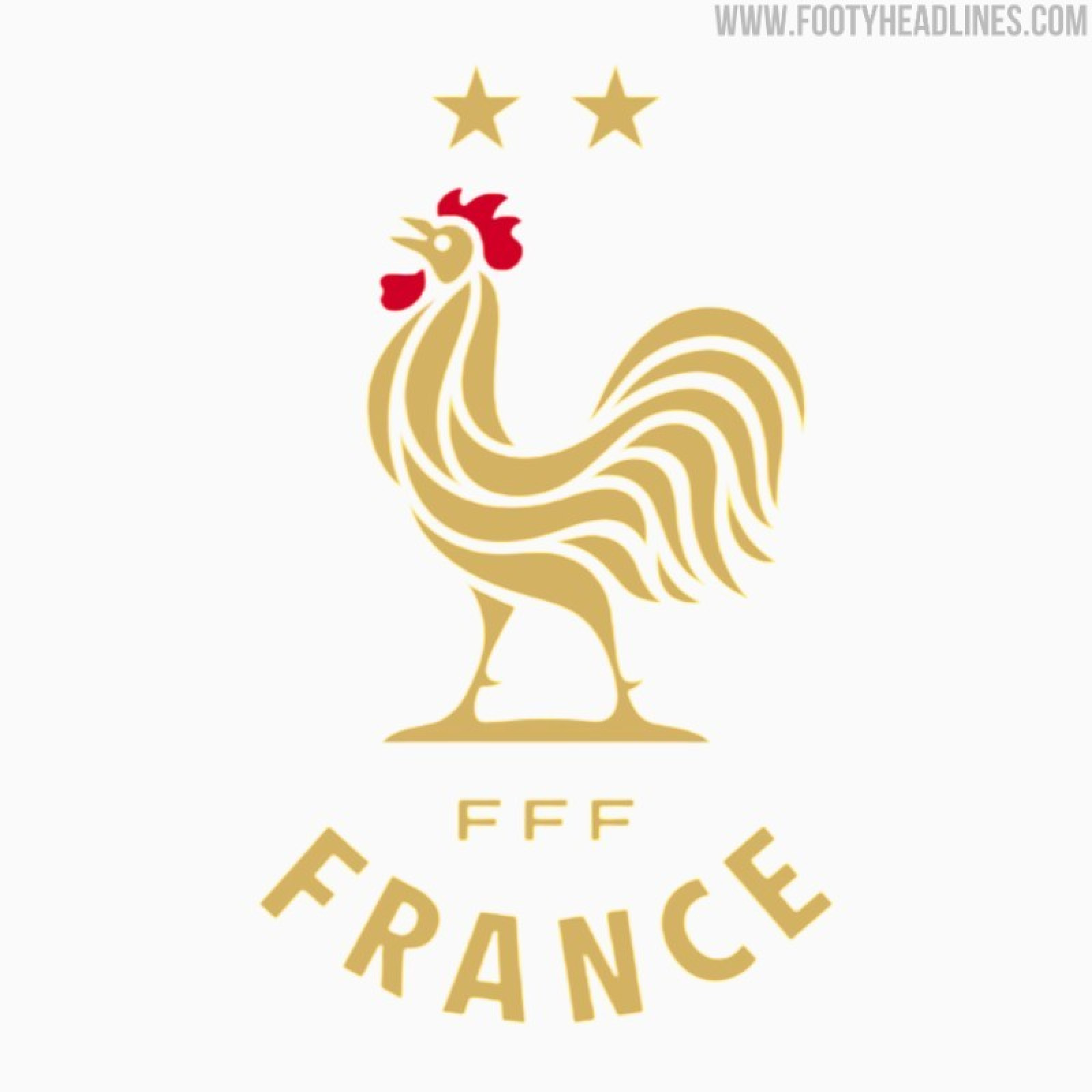 Nouveau blason FFF 2026 : le coq doré en pied