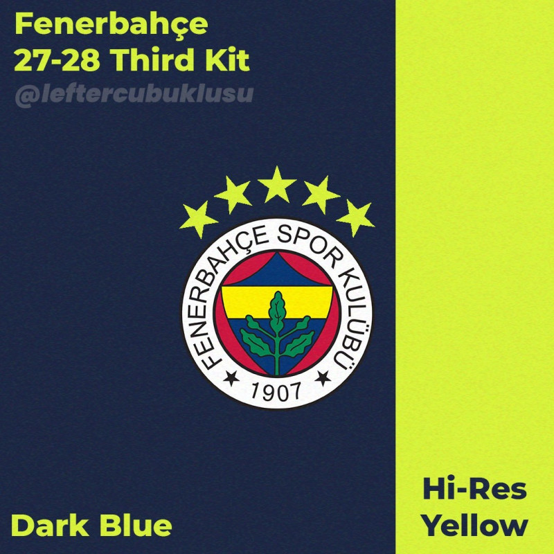 Vaza-se a cor da terceira camisa do Fenerbahçe para a época 27-28