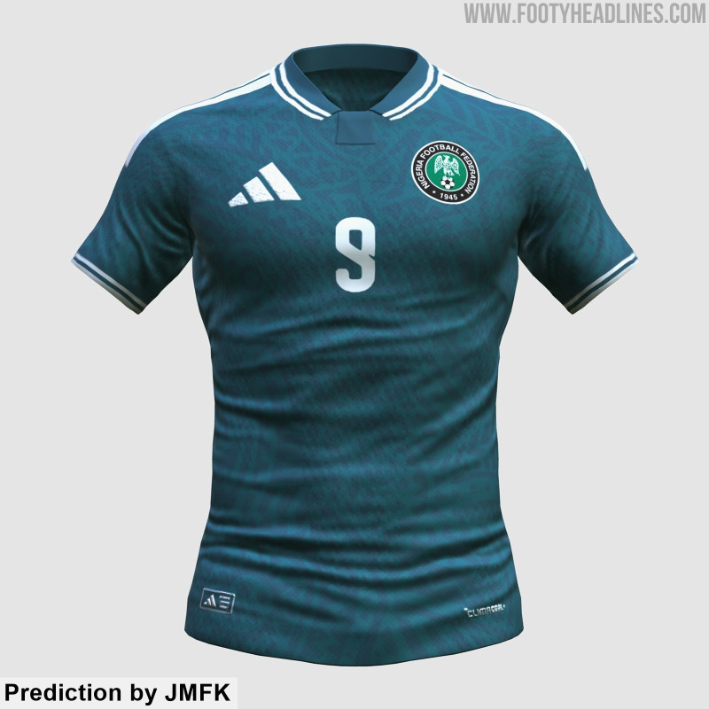 Exclusif : le maillot domicile Adidas du Nigeria 2027 sera vert bleu-turquoise foncé – Fini Nike