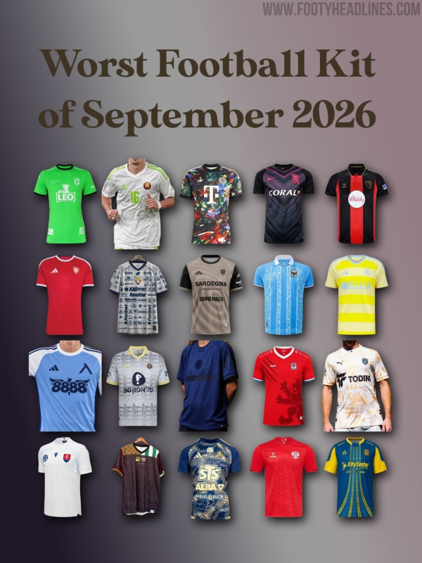 La peor camiseta de fútbol de septiembre de 2026: vota ahora