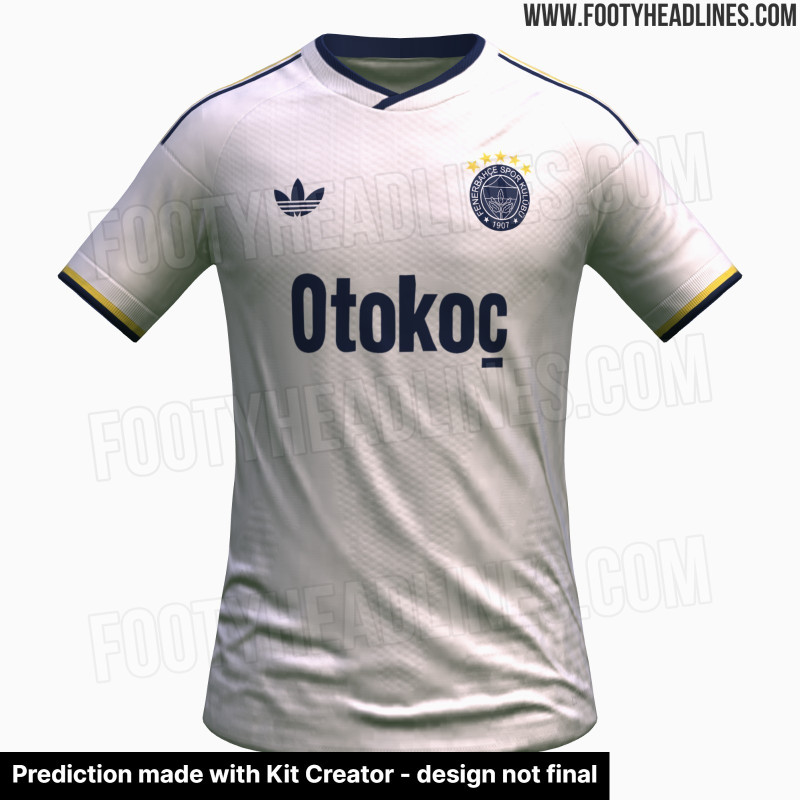 Vazou o design da camisa reserva do Fenerbahçe 27-28 + Previsão