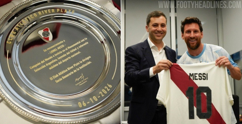 River Plate rend hommage à Lionel Messi avec un maillot spécial pour le 125e anniversaire