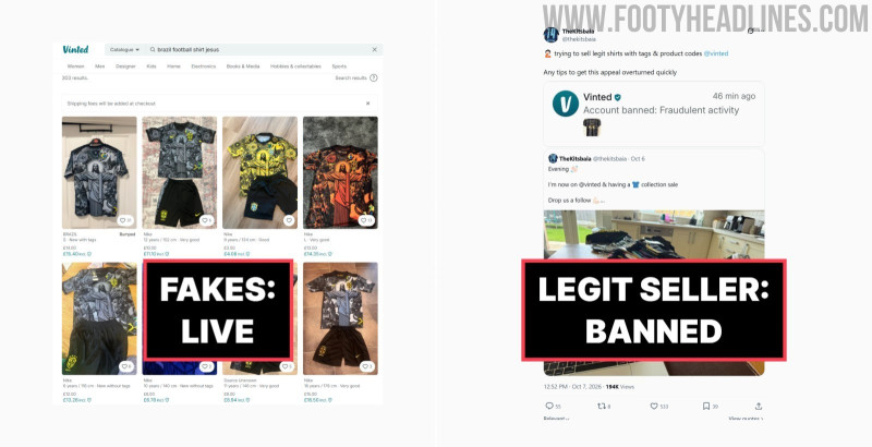 Vinted Under Fire as Legit Football Shirt Seller Faces Automated Ban