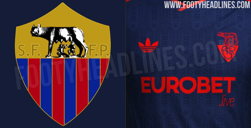 Exclusivo: Camisa reserva da AS Roma para a época 27-28 presta homenagem ao Fortitudo Pro Roma