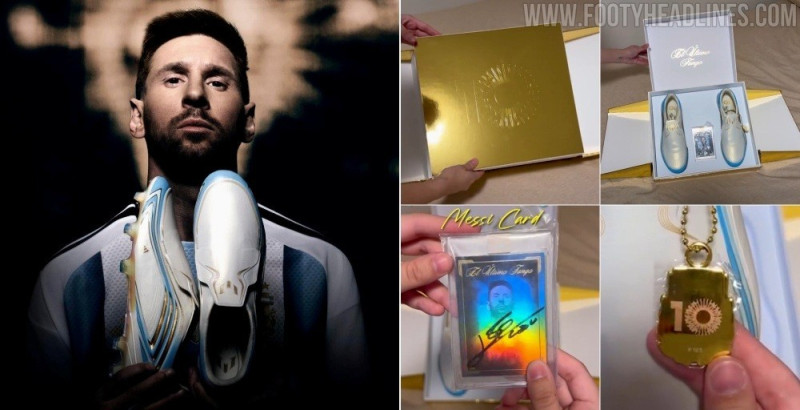 Ultra-limitado: a Adidas cria uma caixa de presente de despedida do Messi, «El Último Tango», com 215 pares