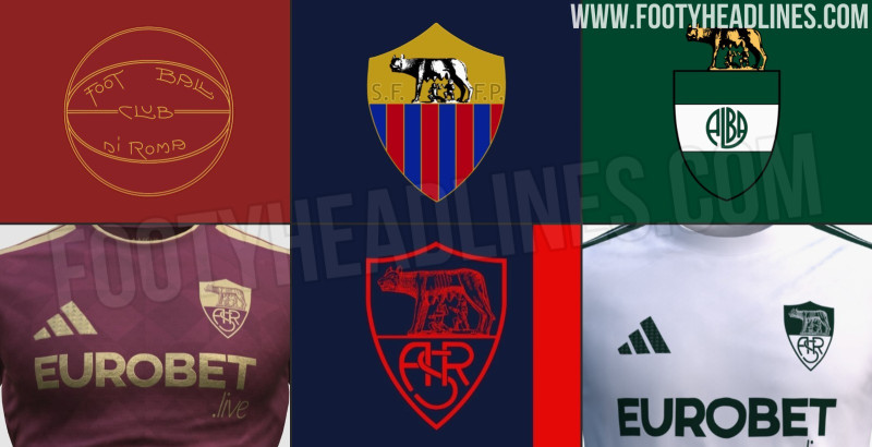 Exclusivo: Camisas da AS Roma para 27-28 prestam homenagem aos três clubes fundadores
