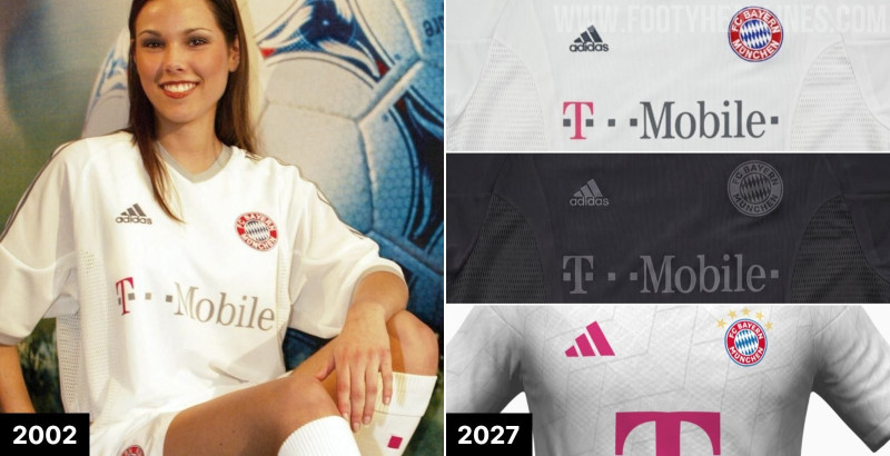 El Bayern de Múnich y Telekom celebrarán su 25.º aniversario con tres camisetas