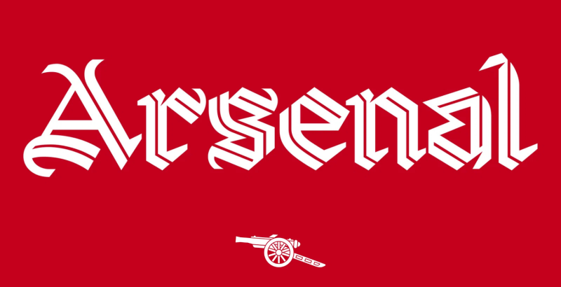 Arsenal Unveils Bespoke 'Rocastle' Blackletter Typeface