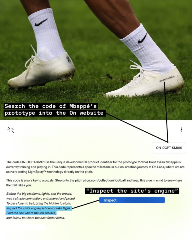 On Hides Secret Football Boot Archive on Website in Clever Easter Egg