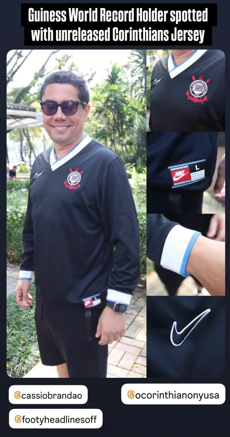 Unreleased Corinthians Shirt Spotted on Record Kit Collector Cássio Brandão