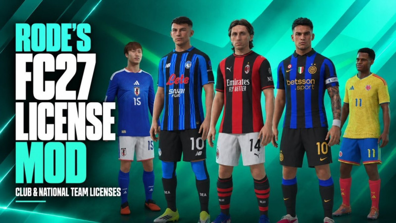 Grande mod gratuito de licença do EA Sports FC 27 lançado pelo RODE — equipas reais da Série A, camisas corrigidas e nomes dos estádios