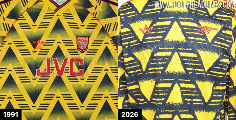Fuite d'images du maillot lifestyle rétro Adidas Arsenal « Bruised Banana » 26-27