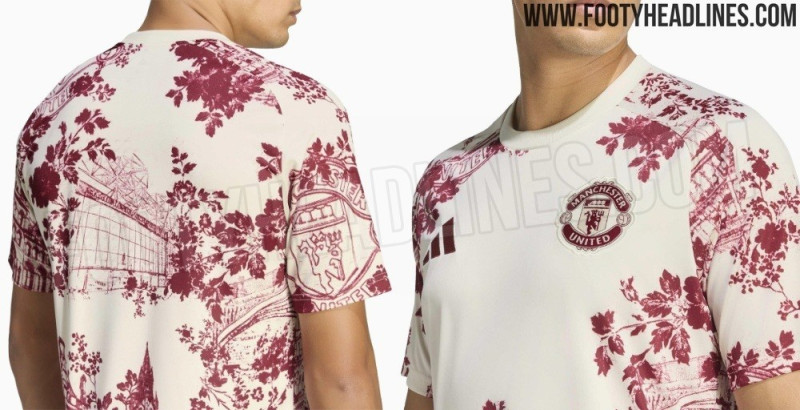Se produce la filtración de la camiseta pre-partido del Manchester United para 2027: un homenaje a Mánchester