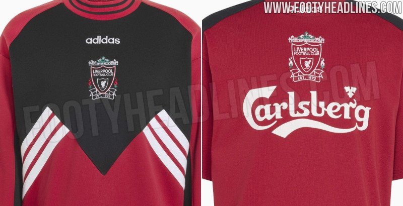 Fuite d'images du remake Adidas du maillot du Liverpool des années 1990