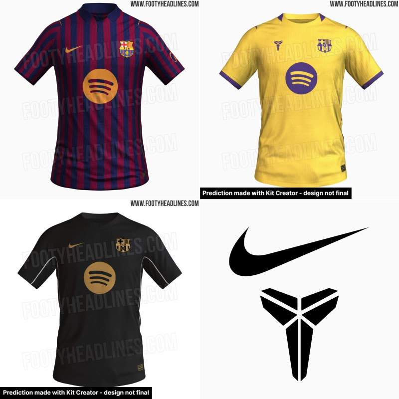 La prima maglia dell’FC Barcelona per la stagione 27-28 è stata filtrata + informazioni sulle maglie da trasferta e sulla terza maglia