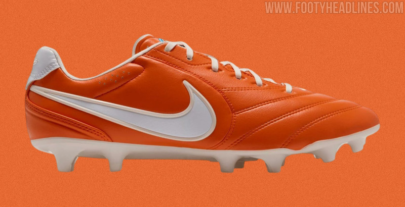 Vazaram imagens das chuteiras Nike Tiempo Ligera Pro em laranja