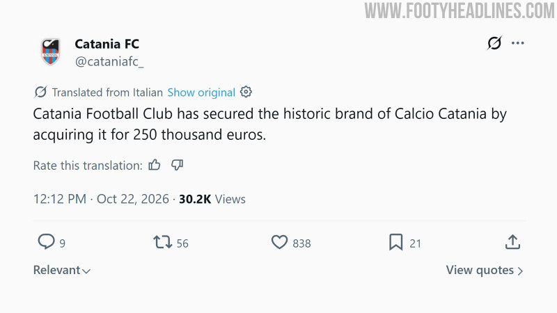 Il Catania riacquista ufficialmente lo storico stemma per 250.000 euro