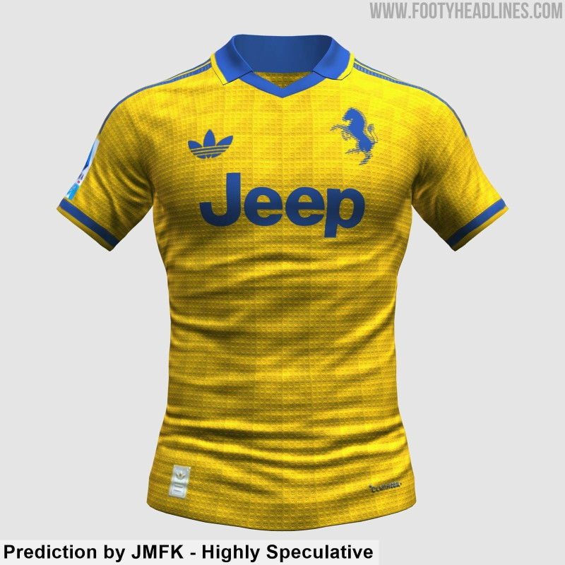 Fuite d'infos sur le maillot extérieur de la Juventus pour la saison 27-28 - Retour des couleurs emblématiques jaune et bleu