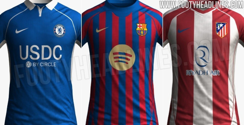 How Nike 28-29 Kits Could Look: Chelsea, Barcelona & Atlético Madrid Concepts